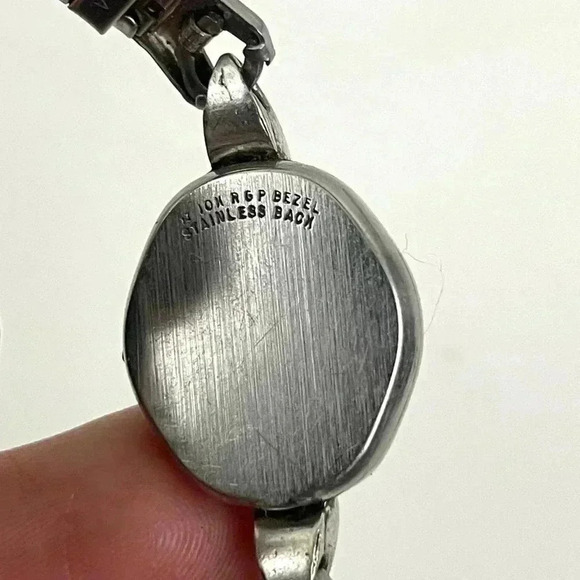 VTG Wittnauer Swiss Watch 10K RPG Bezel Stainless Steel Women's UNTESTED - Picture 3 of 16